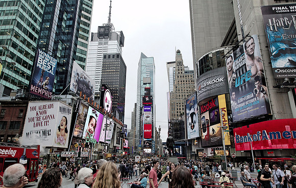 Cloudy Times Square NYC