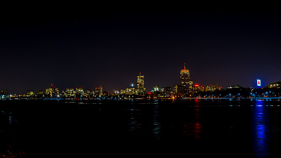Boston by winter night
